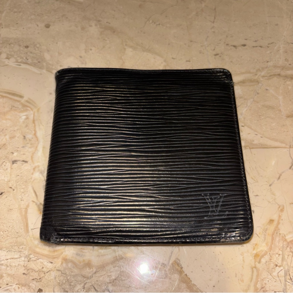 Louis Vuitton Vintage Epi Leather Marco Bifold Wallet Noir Authentic Black